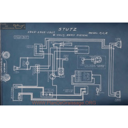 Stutz F C R 6volt Schema Electrique 1915 1916 1917 Remy