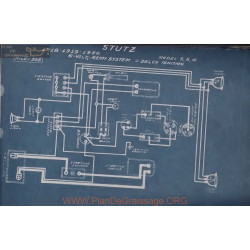 Stutz S G H 6volt Schema Electrique 1918 1919 1920 Delco Remy