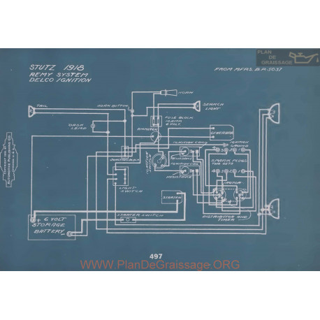 Stutz Schema Electrique 1918