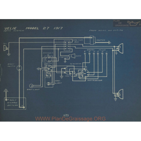 Velie 27 Schema Electrique 1917 Remy