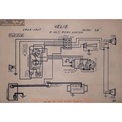 Velie 28 6volt Schema Electrique 1916 1917 Remy V2