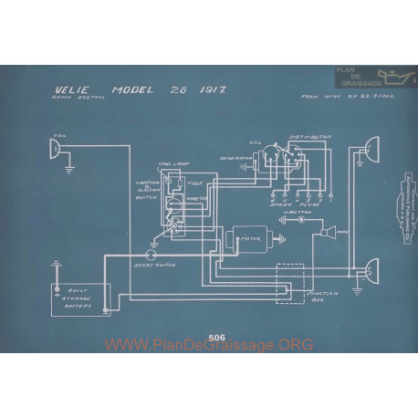 Velie 28 Schema Electrique 1917 V2