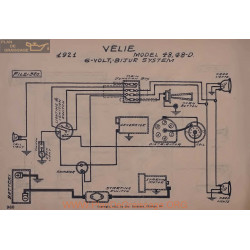 Velie 48 48d 6volt Schema Electrique 1921 Bijur