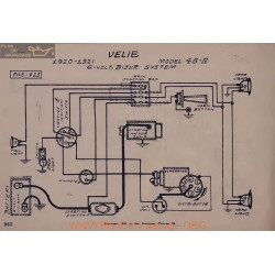 Velie 48a 6volt Schema Electrique 1920 1921 Bijur