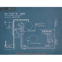 Waltham 6 Schema Electrique 1922