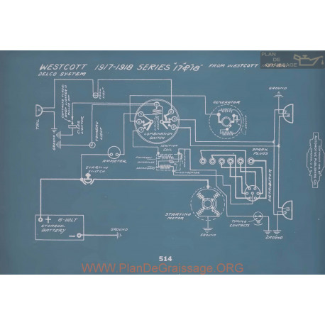 Westcott 17 18 Schema Electrique 1917 1918