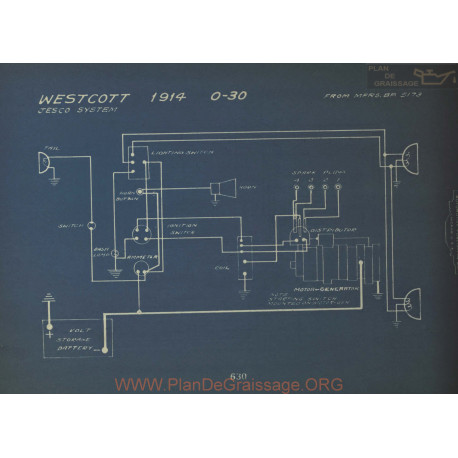 Westcott 3 30 Schema Electrique 1914 Jesco