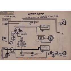 Westcott C38 C48 6volt Schema Electrique 1919 1920 Delco V2