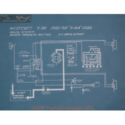 Westcott C38 Schema Electrique 1920 1921