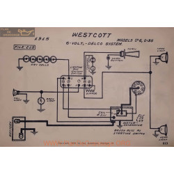 Westcott U6 O35 6volt Schema Electrique 1915 Delco