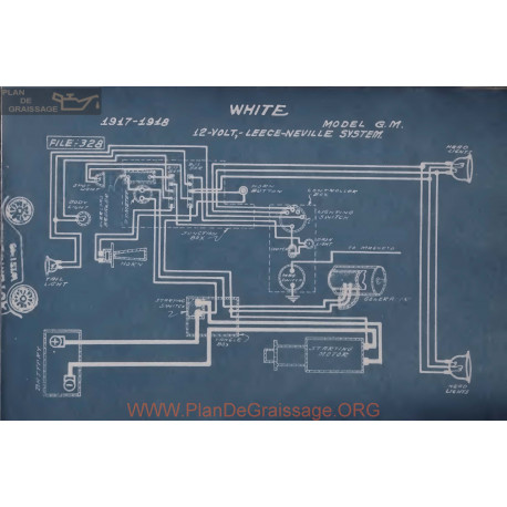 White Gm 12volt Schema Eelctrique 1917 1918 Leece Neville