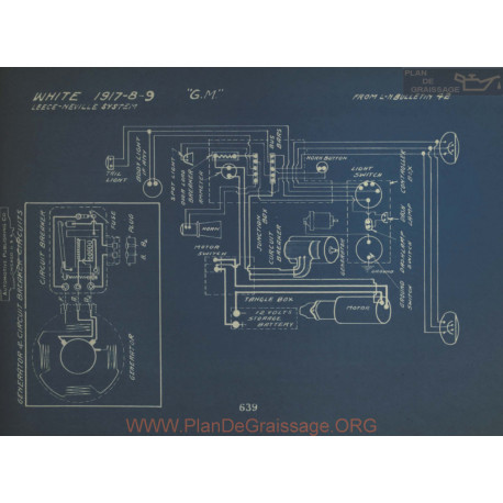 White Gm Schema Electrique 1917 1918 1919 Leece Neville