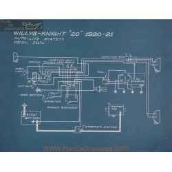 Willys Knight 20 Schema Electrique 1920 1921