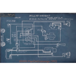 Willys Knight 84 C R 6volt Schema Eelctrique 1916 Autolite