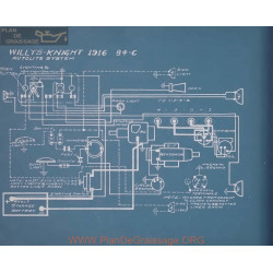 Willys Knight 84c Schema Electrique 1916