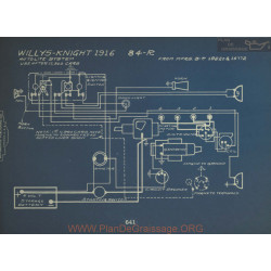 Willys Knight 84r Schema Electrique 1916 Autolite