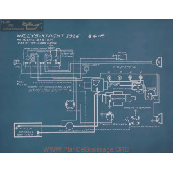 Willys Knight 84r Schema Electrique 1916