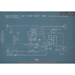 Willys Knight 84t 84bt 83r Schema Electrique 1916