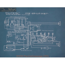 Willys Knight Six Clr Sn T Schema Electrique 1918