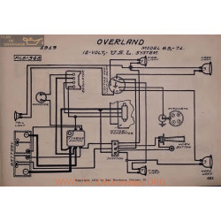 Willys Overland 69 71 12volt Schema Electrique 1913 Usl V2