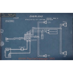 Willys Overland 69 71 6volt Schema Electrique 1913 Autolite