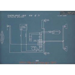 Willys Overland 69 71 Schema Electrique 1913