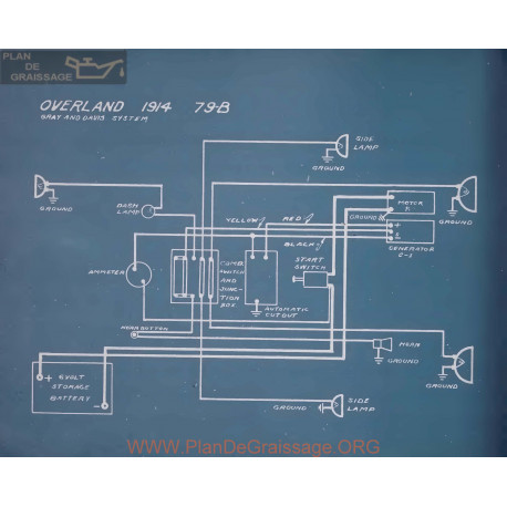 Willys Overland 79b Schema Electrique 1914