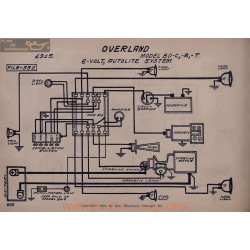 Willys Overland 80 C R T 6volt Schema Electrique 1915 Autolite V2