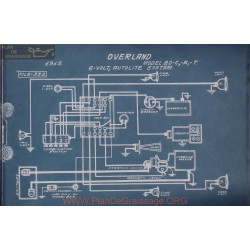 Willys Overland 80 C R T 6volt Schema Electrique 1915 Autolite