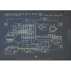 Willys Overland 80c 80tr Schema Electrique 1915 Autolite