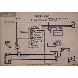 Willys Overland 83 Ex Ld R T 6volt Schema Electrique 1916 Autolite V2