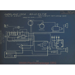 Willys Overland 83 Ld Ex Tr Schema Electrique 1916 Autolite