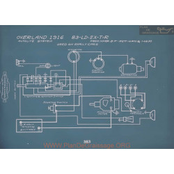 Willys Overland 83ld 83ex 83tr Schema Electrique 1916