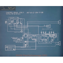 Willys Overland 85 6 C Sn T R Schema Electrique 1917