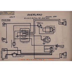 Willys Overland 86 6volt Schema Electrique 1916 Autolite