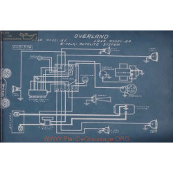 Willys Overland 86 82 6volt Schema Electrique 1915 1916 Autolite