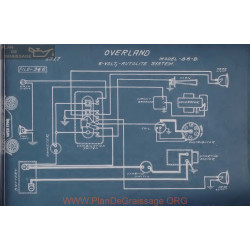 Willys Overland 86 B 6volt Schema Electrique 1917 Autolite