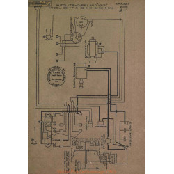Willys Overland 88 Lim Schema Electrique 1917 Autolite