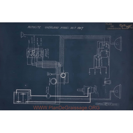 Willys Overland 90t Schema Electrique 1917