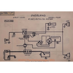 Willys Overland Four 6volt Schema Electrique 1919 1920 Autolite