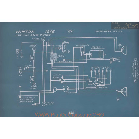 Winton 1 Schema Electrique 1915