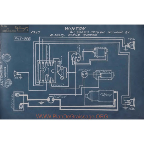 Winton 21 6volt Schema Electrique 1917 Bijur