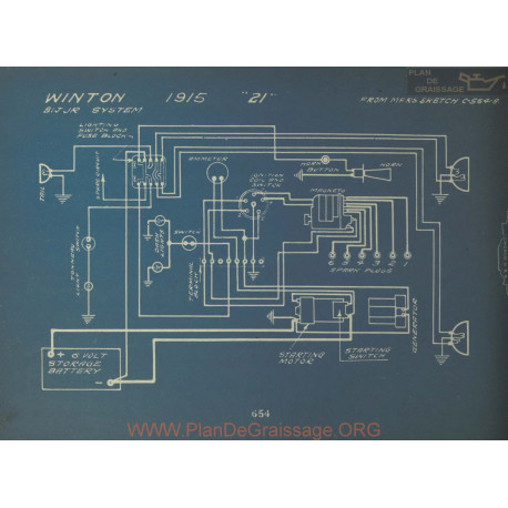 Winton 21 Schema Electrique 1915 Bijur