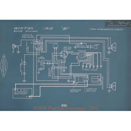 Winton 21 Schema Electrique 1915 V2