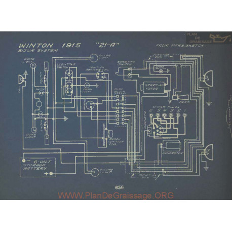 Winton 21a Schema Electrique 1915 Bijur