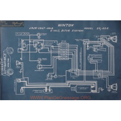 Winton 22 22a 6volt Schema Electrique 1916 1917 1918 Bijur