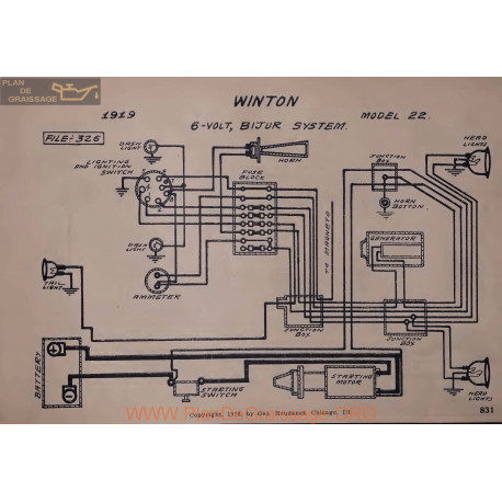 Winton 22 6volt Schema Electrique 1919 Bijur V2