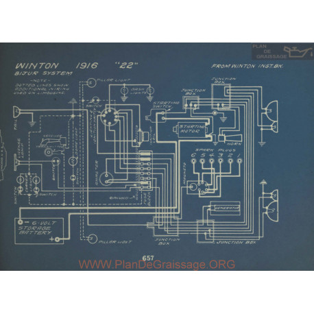 Winton 22 Schema Electrique 1916 Bijur