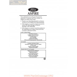 Ford 1997 Aspire User Manual