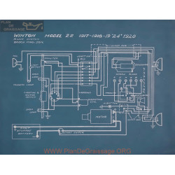 Winton 22 Schema Electrique 1917 1918 1919